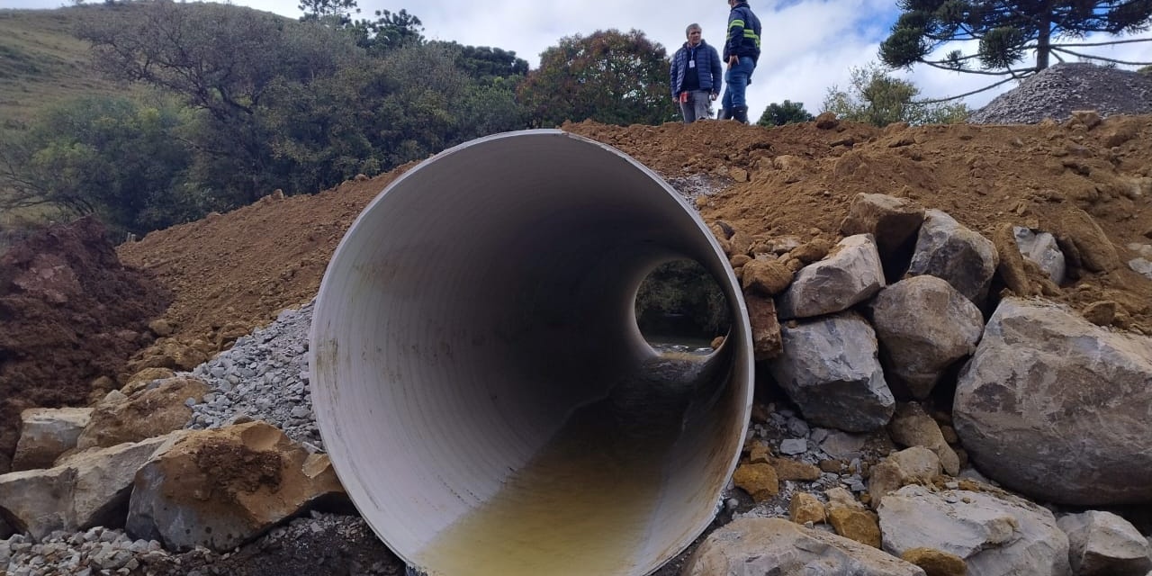 Duas pontes da estrada geral de Morrinhos são reconstruídas em forma de galeria