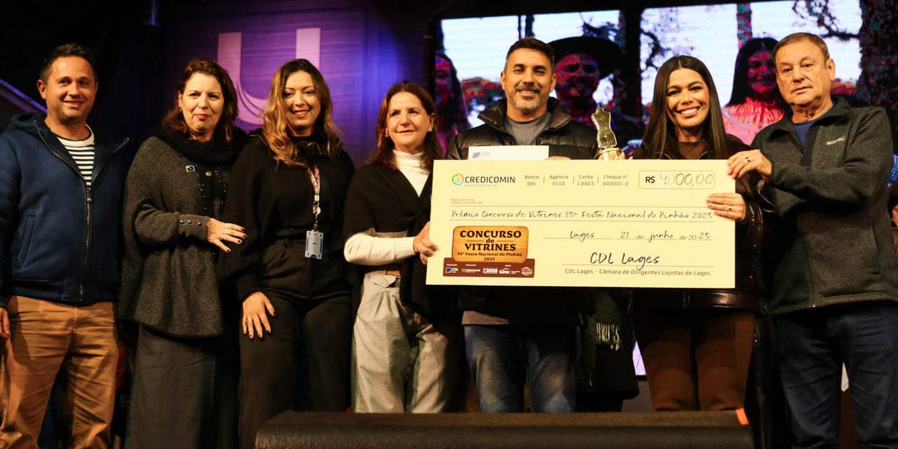 Com recorde de inscrições, concurso de vitrines premiou 11 empresas com o tema alusivo à Festa Nacional do Pinhão