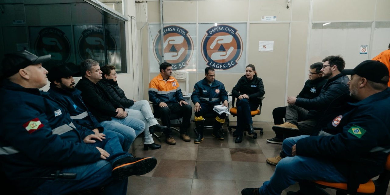 Prefeitura de Lages realiza reunião de emergência para avaliar os estragos e danos causados pela chuva