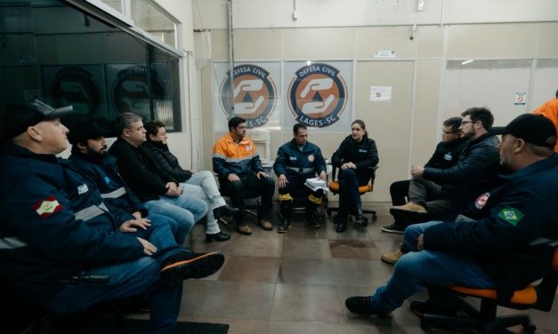 Prefeitura de Lages realiza reunião de emergência para avaliar os estragos e danos causados pela chuva