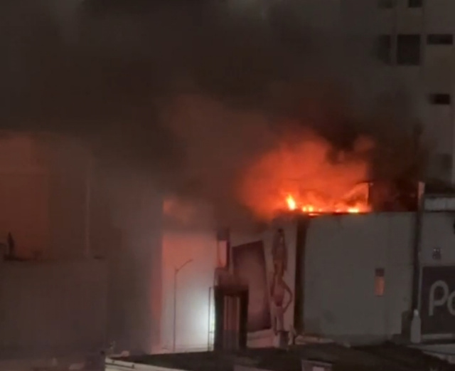 Incêndio em prédio no Centro de Lages e resgate de uma vítima