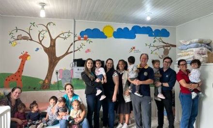 Sala de creche é reformada na parceria Rotary Coral e Uniplac