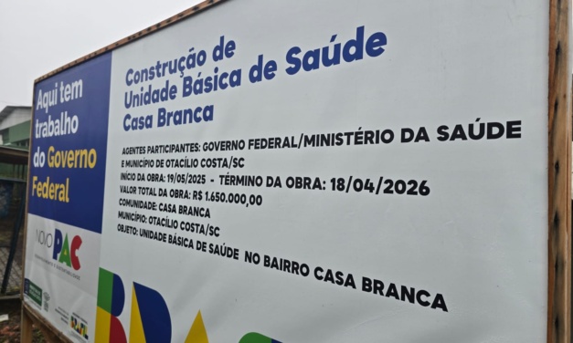 Otacílio Costa terá nova Unidade Básica de Saúde no bairro Casa Branca