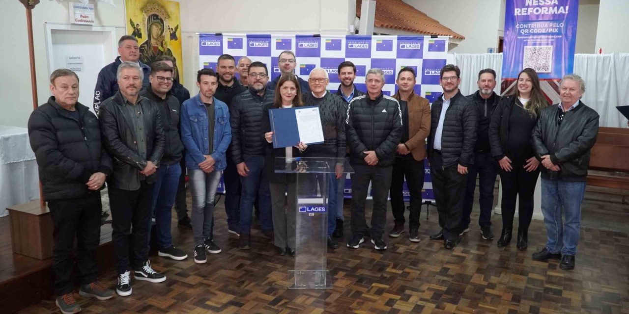 Prefeitura de Lages assina Ordem de Serviço que autoriza a execução das obras de revitalização da Praça da Igreja do Rosário