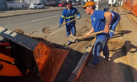Secretaria de Serviços Públicos atua em várias frentes de trabalho nesta segunda-feira
