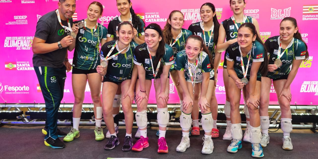 COC Lages conquista medalha de prata no voleibol feminino dos Jesc
