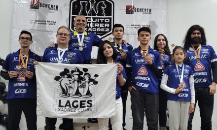 Xadrez lageano brilha em Cunha Porã com 12 premiações e vice-campeonato geral