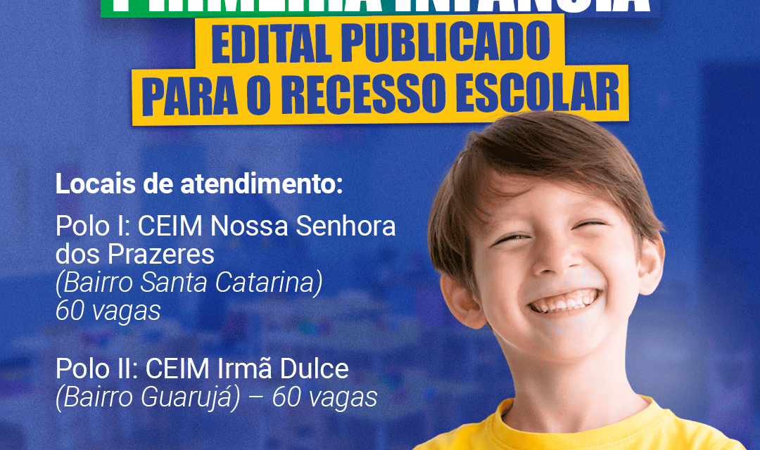 Programa Estação do Brincar Primeira Infância com inscrições abertas