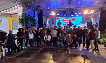 Grupo da Melhor Idade de Bocaina do Sul participa de encontro em Rancho Queimado durante Festival de Inverno 2025