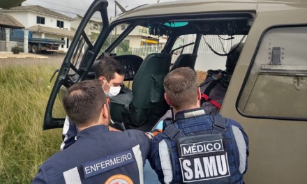 TRANSPOSTE AEROMÉDICO A TODO VAPOR NA SERRA CATARINENSE