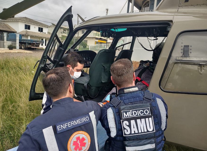 TRANSPOSTE AEROMÉDICO A TODO VAPOR NA SERRA CATARINENSE