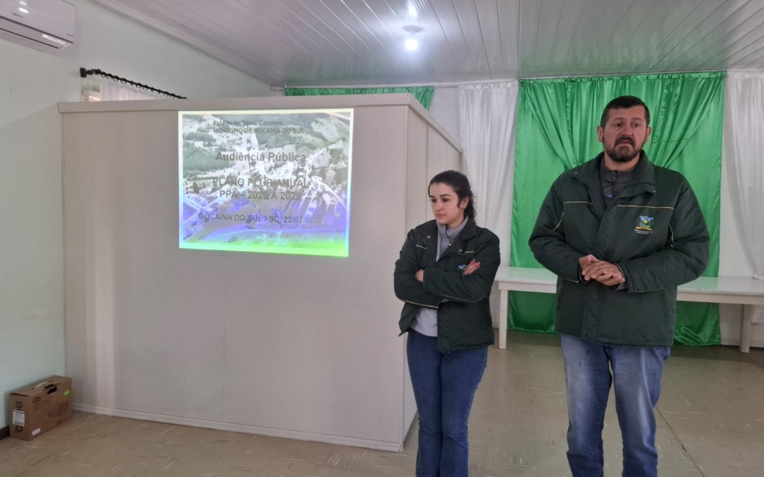 Bocaina do Sul realiza audiência pública para elaboração do PPA 2026–2029
