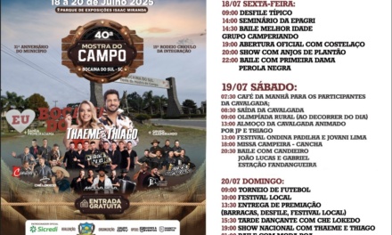 Bocaina do Sul: programação da 40ª Mostra do Campo será diversificada