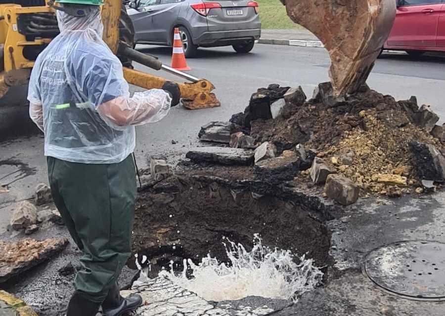 Equipes da Prefeitura de Lages atuam em conjunto em casos de erosão no perímetro urbano