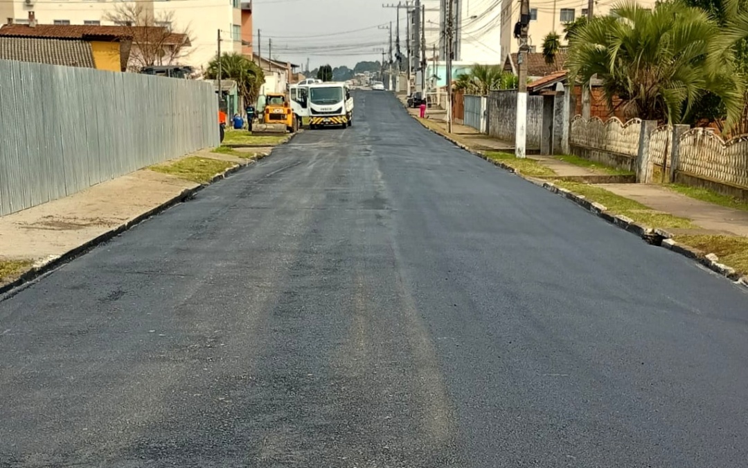 Lages: mais uma recuperação asfáltica concluída