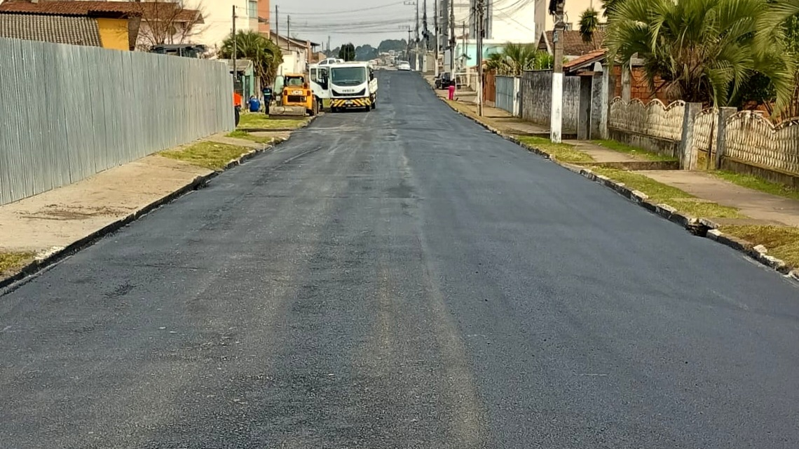 Lages: mais uma recuperação asfáltica concluída
