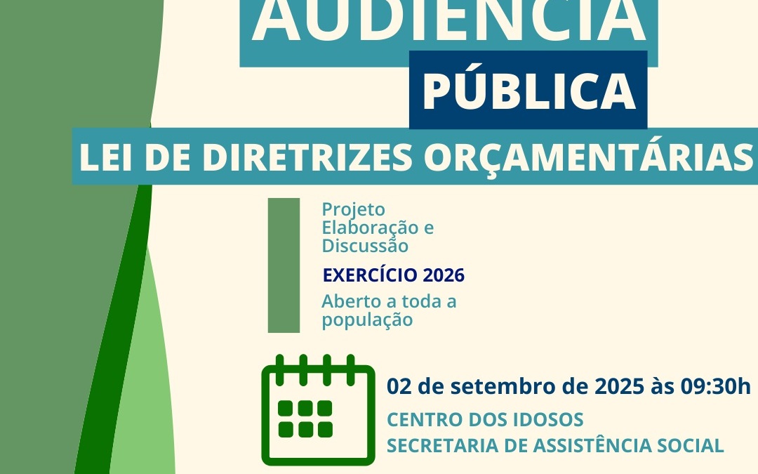 Prefeitura de Bocaina do Sul vai realizar Audiência Pública da LDO 2026