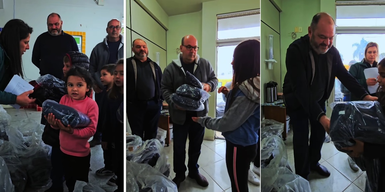 Palmeira entrega kits de uniforme escolar para alunos da rede municipal