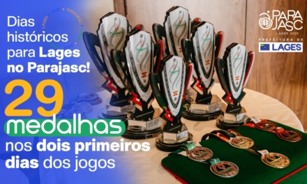 Histórico! Lages conquista 29 medalhas nos dois primeiros dias dos Parajasc