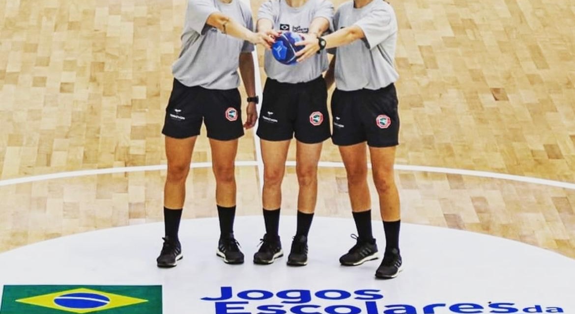 Trigêmeas lageanas brilham na arbitragem do handebol