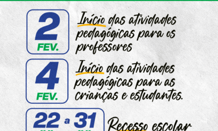 Secretaria da Educação divulga calendário escolar para o ano letivo de 2026