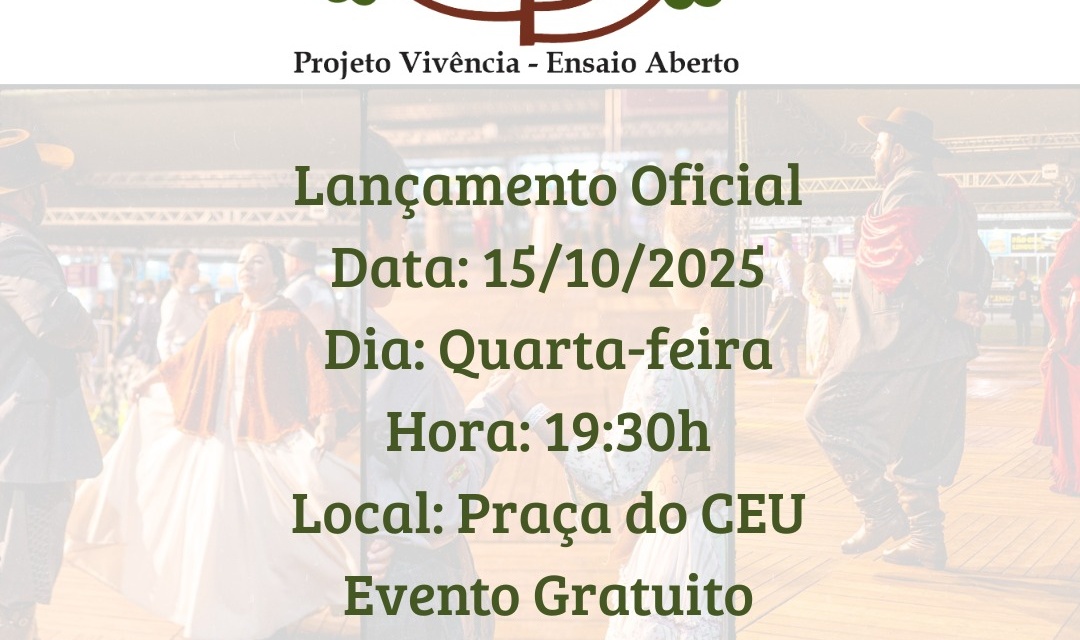 CTG Tauras da Serra lança Projeto Vivência com noite cultural aberta ao público na Praça do CEU