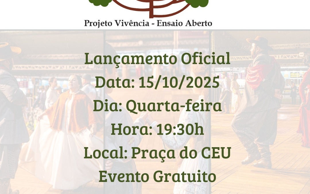 CTG Tauras da Serra lança Projeto Vivência com noite cultural aberta ao público na Praça do CEU