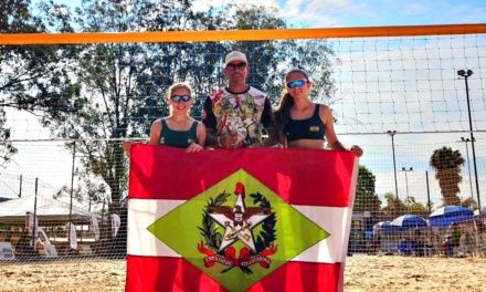 Dupla lageana conquista título nacional na Série Prata do voleibol de areia dos Jogos Escolares Brasileiros 2025