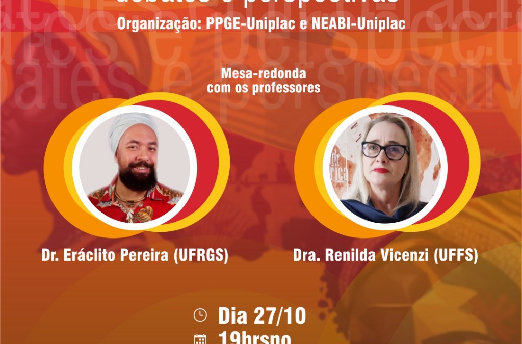 CONVITE: Educação para as relações étnico-raciais: debates e perspectivas