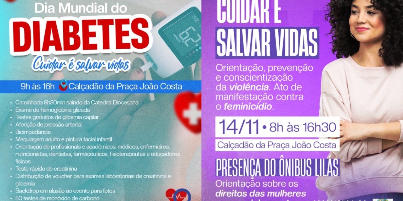 “Cuidar é salvar vidas”: ações marcam Dia Mundial do Diabetes e mobilização contra a violência