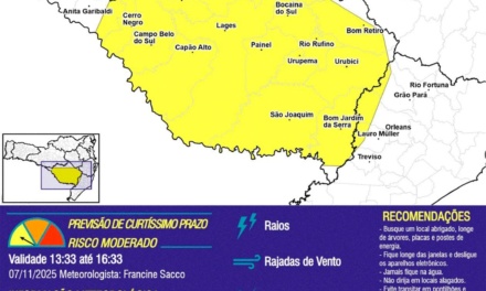 Prefeitura de Lages em alerta devido à previsão do tempo para este fim de semana