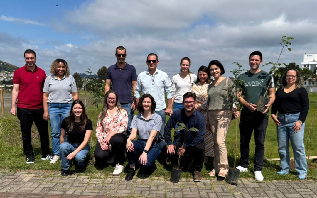 Praça Demolay em Lages ganha novas árvores em ação sustentável do Sebrae/SC e Secretaria do Meio Ambiente