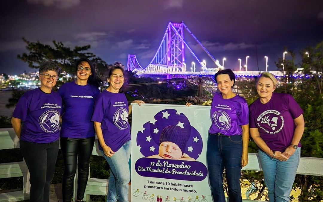 Ponte Hercílio Luz será iluminada de roxo em ação pelo Dia Mundial da Prematuridade
