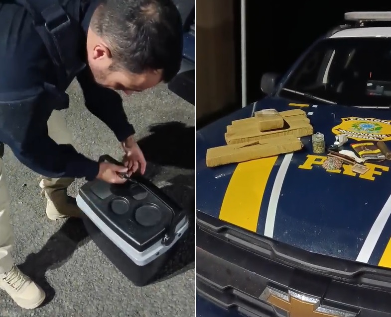 Foi dar carona pra maconha até Vacaria e acabou na delegacia em Lages