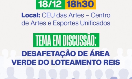 Audiência pública discute desafetação de área verde no Bairro Universitário para projeto esportivo educacional
