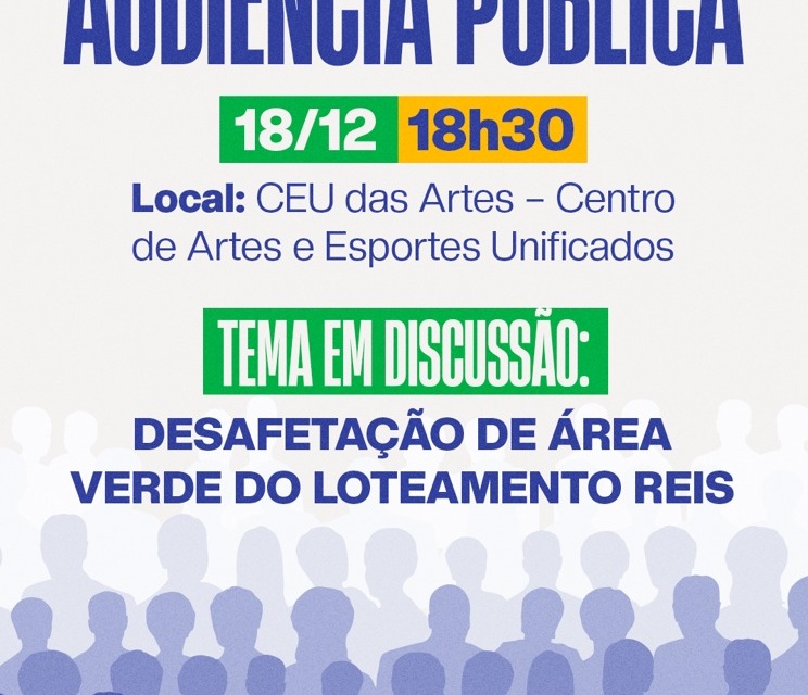 Audiência pública discute desafetação de área verde no Bairro Universitário para projeto esportivo educacional