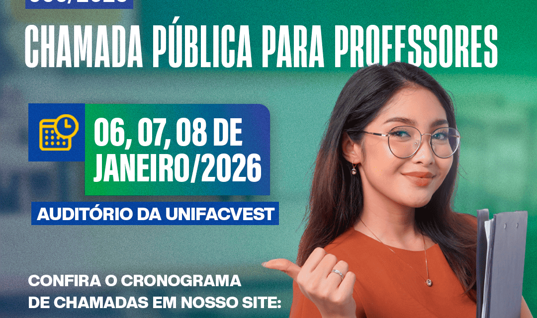 Primeira Chamada do Processo Seletivo nº: 006/2025 será realizada em janeiro