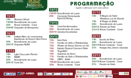 Programação cultural do Natal FelizCidade começa nesta segunda-feira
