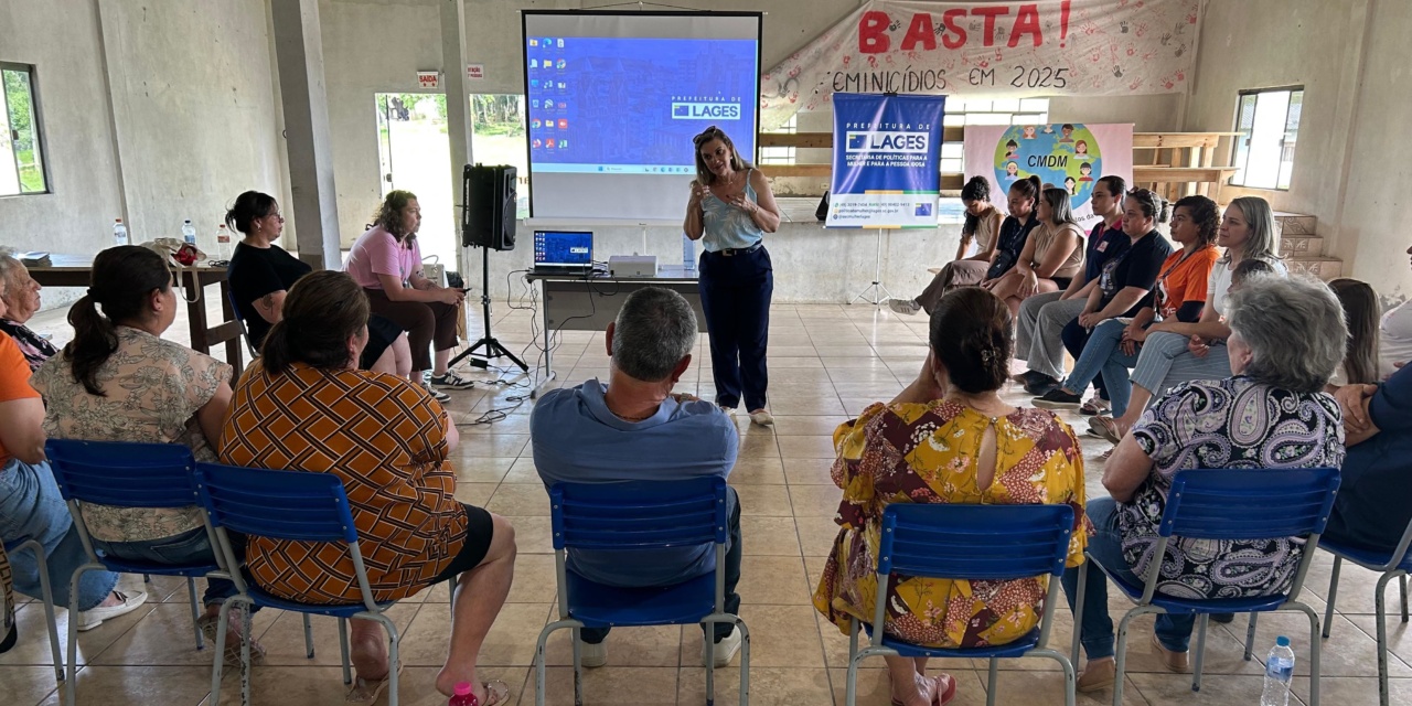 Projeto Lageana em Ação, da Prefeitura de Lages, conscientiza sobre a luta contra a violência doméstica sofrida pelas mulheres