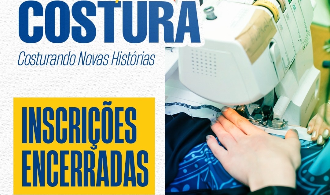 Alta procura e sucesso total: Inscrições para o curso “Costurando Novas Histórias” encerram 26 dias antes do prazo final