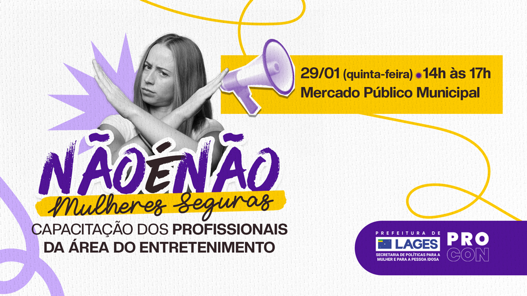 Capacitação sobre Protocolo “Não é Não”, oferecida pela Prefeitura de Lages, para profissionais de bares, restaurantes e casas noturnas será nesta quinta-feira (29)