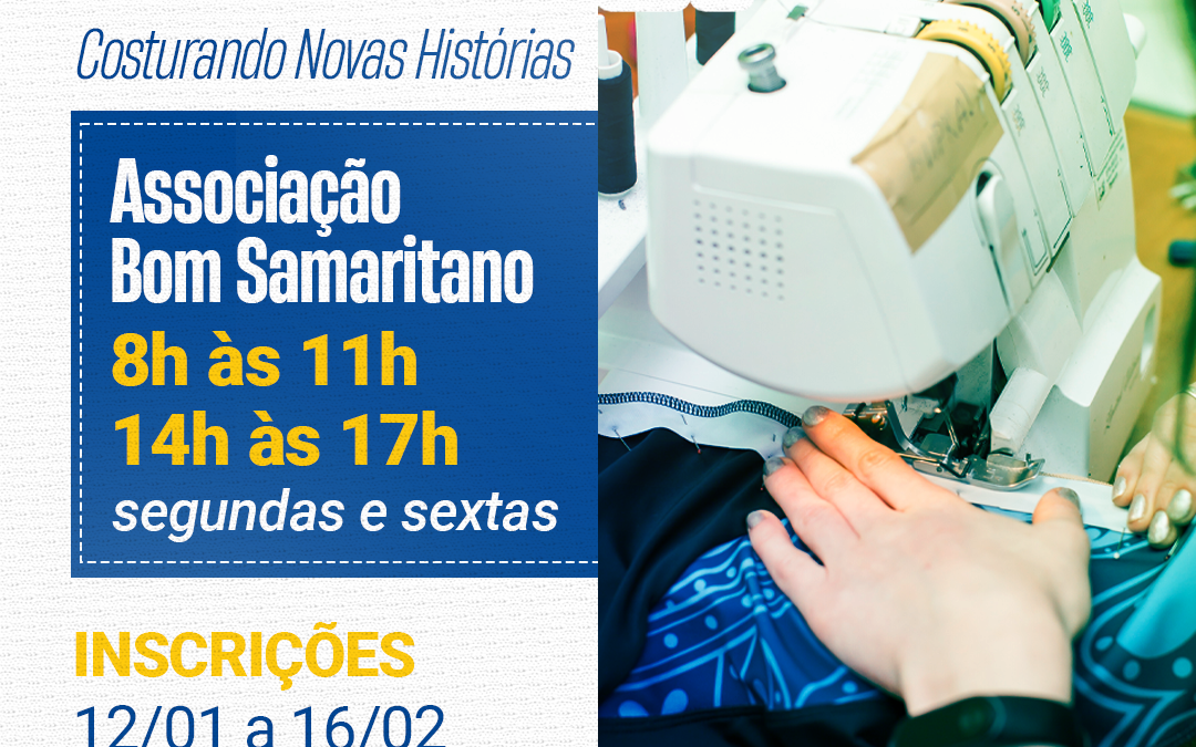 Inscrições para o curso “Costurando Novas Histórias” seguem abertas na sede da Secretaria de Políticas para a Mulher e para a Pessoa Idosa