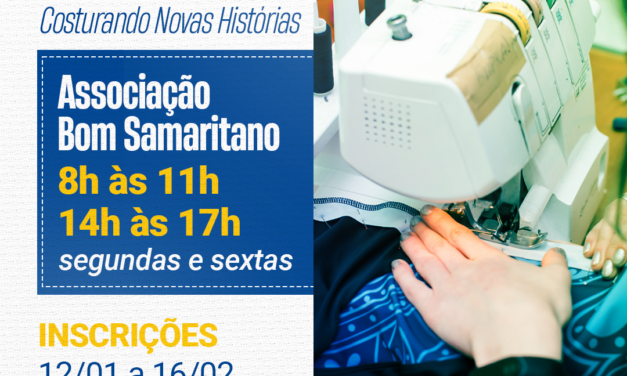 Inscrições para o curso “Costurando Novas Histórias” seguem abertas na sede da Secretaria de Políticas para a Mulher e para a Pessoa Idosa