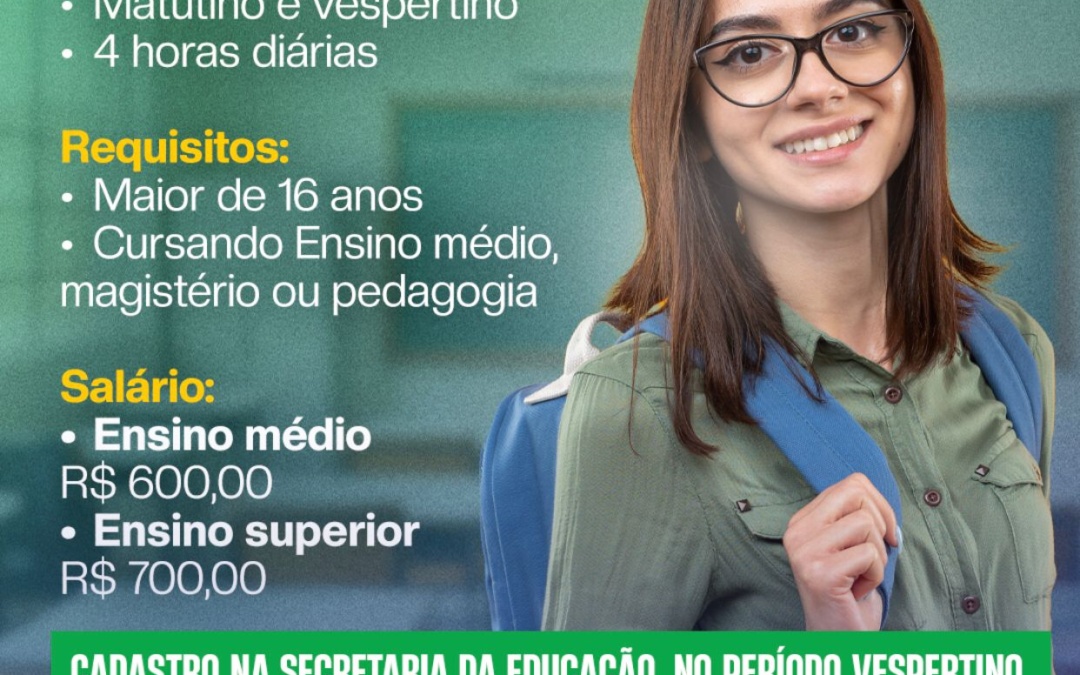 Secretaria da Educação contrata estagiárias para atuação nos Centros de Educação Infantil Municipais