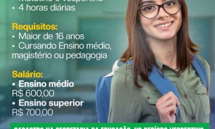 Secretaria da Educação contrata estagiárias para atuação nos Centros de Educação Infantil Municipais