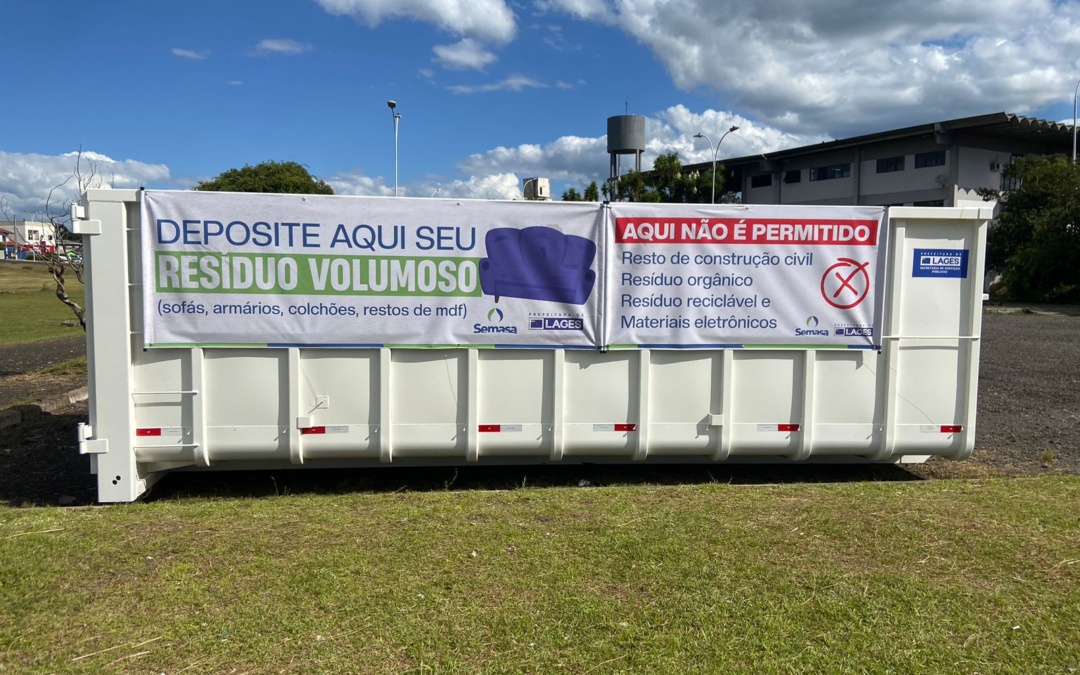 Semasa disponibiliza ponto para descarte de lixo volumoso