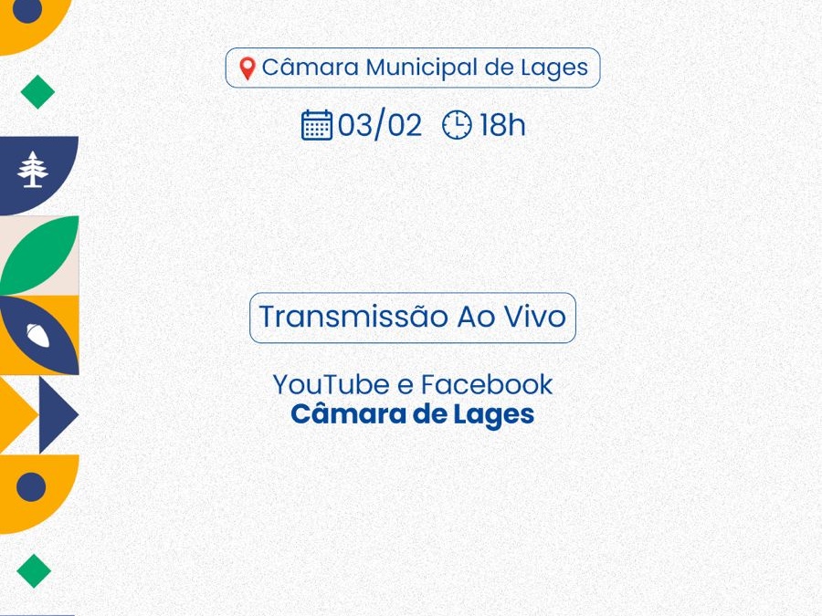 Câmara Lages: Agenda da semana: 1º a 7 de fevereiro