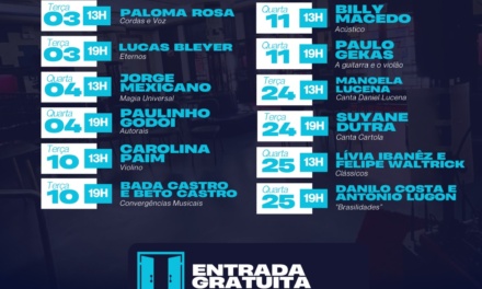 Atrações musicais nesta terça-feira no Teatro Marajoara