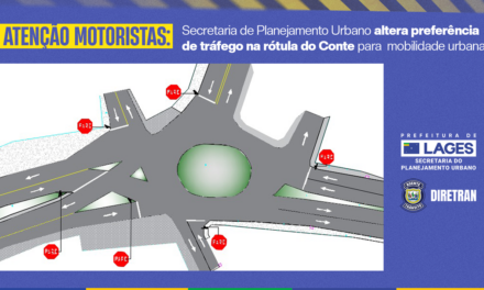 Atenção motoristas: preferencial na rotatória do bairro Conte será alterada a partir da próxima segunda-feira