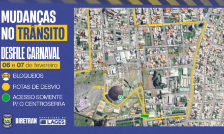 Carnaval 2026: confira as alterações no trânsito para os desfiles em Lages